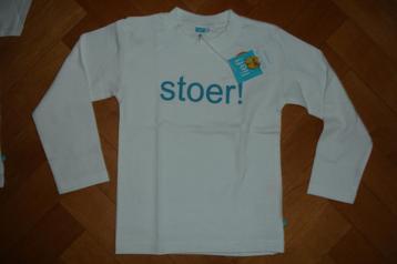 Stoer longsleeve shirt wit lief lifestyle maat 110 nieuw!  beschikbaar voor biedingen