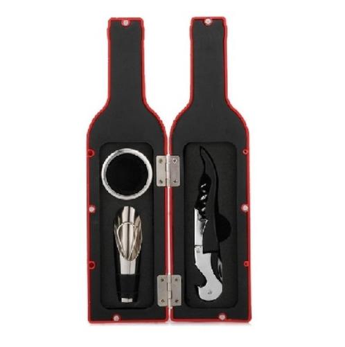 Geschenkt - flesopener set 3-delig - voor wijnliefhebbers, Verzamelen, Wijnen, Nieuw, Overige typen, Overige gebieden, Vol, Ophalen of Verzenden