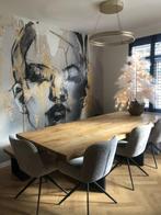 Massief eiken eettafel met bank (excl. stoelen), Huis en Inrichting, Tafels | Eettafels, Ophalen, 100 tot 150 cm, Eikenhout, 200 cm of meer