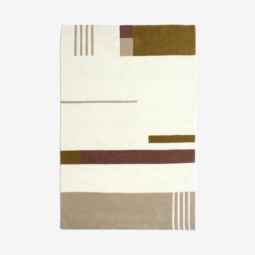 Kave Home - Cambrils 100% lana beige y marrón 160 x 230 cm, Huis en Inrichting, Stoffering | Tapijten en Kleden, Nieuw, 150 tot 200 cm