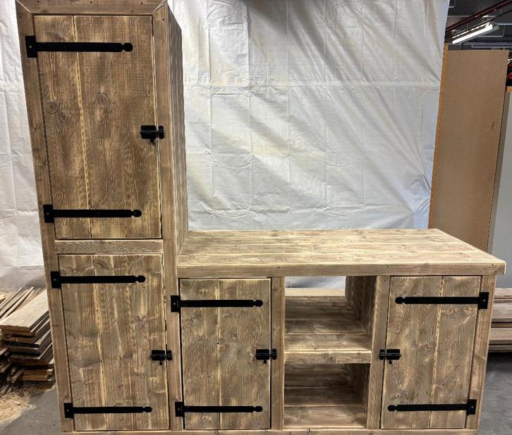 Uniek meubel voor kamado, BBQ van steigerhout of douglashout, Tuin en Terras, Barbecue-accessoires, Nieuw, Ophalen