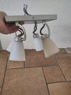 Sier plafonnière met 4 glaasjes, Ophalen, Gebruikt, Glas
