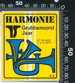 Sticker: Harmonie Grubbenvorst - 15 Jaar, Verzamelen, Ophalen of Verzenden, Zo goed als nieuw, Bedrijf of Vereniging