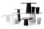 Ronde container Witte Eettafel / Salontafel 90cm, Ophalen, Kunststof, Gebruikt, Rond