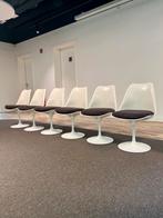 6x Knoll Saarinen Tulip Chair, Huis en Inrichting, Stoelen, Ophalen, Design klassieker, Gebruikt, Wit