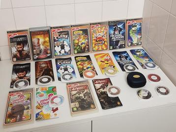12 PSP GAMES + CASE TASJE VOOR 30 EURO | beschrijven lezen beschikbaar voor biedingen