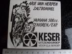 sticker arie van herpen zaltbommel yamaha 500cc keser logo, Verzamelen, Sport, Ophalen of Verzenden, Zo goed als nieuw