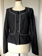 VANILIA ELEMENTS grijs blazertje met witte bied maat 36, Vanilia, Ophalen of Verzenden, Zo goed als nieuw, Jasje