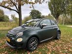 Fiat 500 C 1.0 Hybrid Rockstar verde portofino groen, Auto's, Fiat, Voorwielaandrijving, Gebruikt, Euro 6, Cabriolet