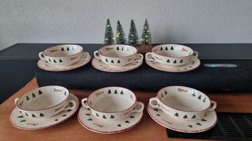 Masons mason christmas village soepkop soepkom en schotels beschikbaar voor biedingen