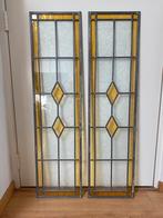 2 Glas in lood panelen, Doe-het-zelf en Verbouw, Glas en Ramen, Ophalen, Minder dan 80 cm, Glas in lood, Zo goed als nieuw