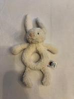 Jellycat konijn rammelaar gebroken wit zeer goede staat!, Ophalen of Verzenden, Zo goed als nieuw, Konijn