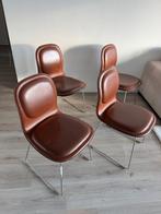 Cappellini Hi Pad leren stoelen set (4) - Jasper Morrison, Ophalen, Italiaans modernisme, Gebruikt, Bruin