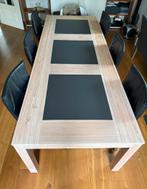 Grote houten Eettafel met Tegels - 260x100cm, Huis en Inrichting, Tafels | Eettafels, Gebruikt, 100 tot 150 cm, 200 cm of meer