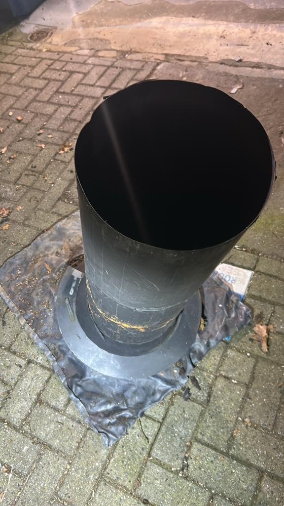 Dakdoorvoer Lood 30cm Dubbelwandige Pijp, Doe-het-zelf en Verbouw, Dakpannen en Dakbedekking, Gebruikt, Overige typen, Metaal