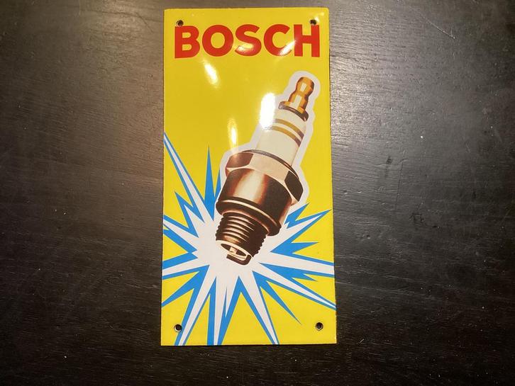 Emaille Schild BOSCH BOUGIES Dealer PopArt Reclame bord, Antiek en Kunst, Antiek | Emaille, Ophalen of Verzenden