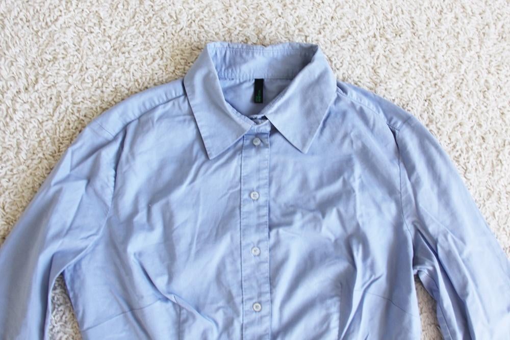 Stile Benetton Blouse43 (S) - 43 € 25,-, Blauw, Benetton, Ophalen of Verzenden, Zo goed als nieuw