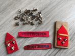 Nederlands Indië, set emblemen, Stoottroepen, Ophalen of Verzenden, Landmacht, Nederland, Embleem of Badge