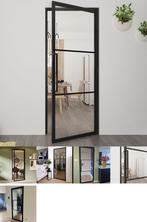 Stalen Loftdeur Smartline 3-vaks rookglas links 74x231cm, Doe-het-zelf en Verbouw, Deuren en Horren, Ophalen, Minder dan 80 cm