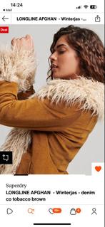 Dikke afghaanse winterjas superdry maat s bruin, Kleding | Dames, Ophalen of Verzenden, Zo goed als nieuw, Maat 34 (XS) of kleiner