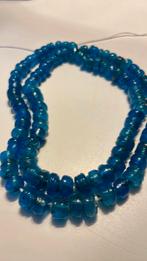 Blauwe glaskralen, Ophalen of Verzenden, Overige materialen, Ketting