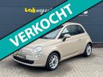 Fiat 500 1.2 Lounge *cappuccino *climate *p-sensor *sportvel, Auto's, Gebruikt, 4 cilinders, 4 stoelen, Leder en Stof