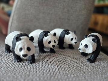 4x Schleich panda beren beschikbaar voor biedingen