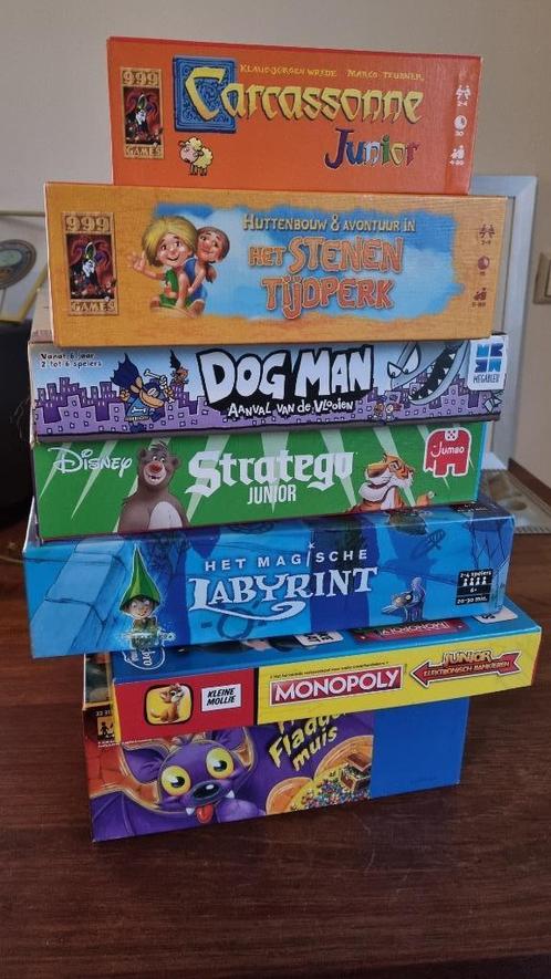 Mooie collectie kinderspellen (Stenen tijdperk, Carcassonne), Hobby en Vrije tijd, Gezelschapsspellen | Bordspellen, Gebruikt