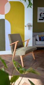 Vintage Fauteuil - Opgeknapt!, Huis en Inrichting, Fauteuils, Ophalen, Hout, Gebruikt, Mid century