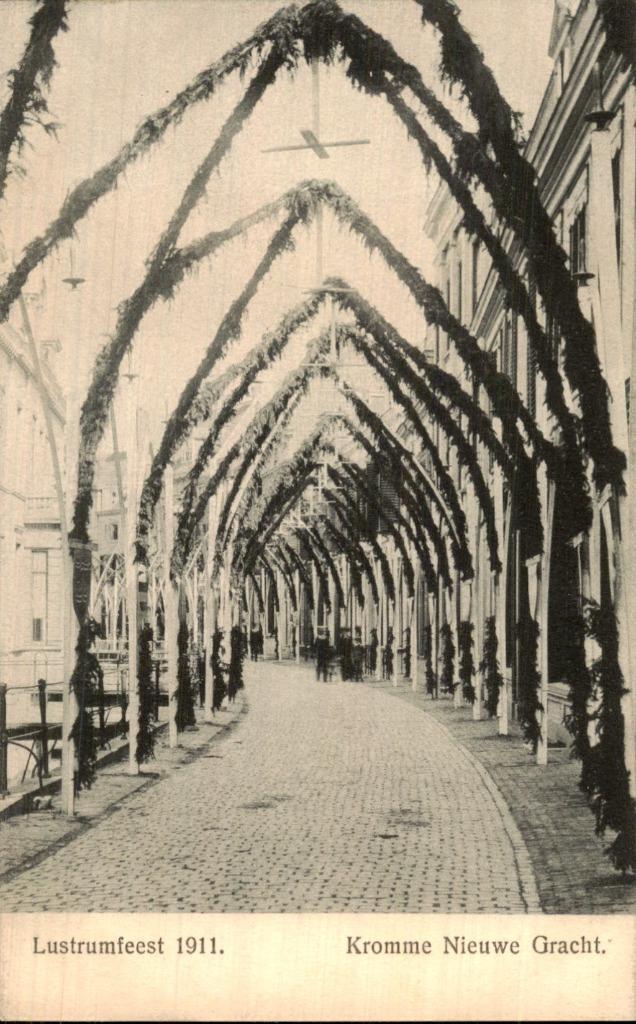 Kromme nieuwe gracht, Verzamelen, Ansichtkaarten | Nederland, Gelopen, Utrecht, Voor 1920, Ophalen of Verzenden