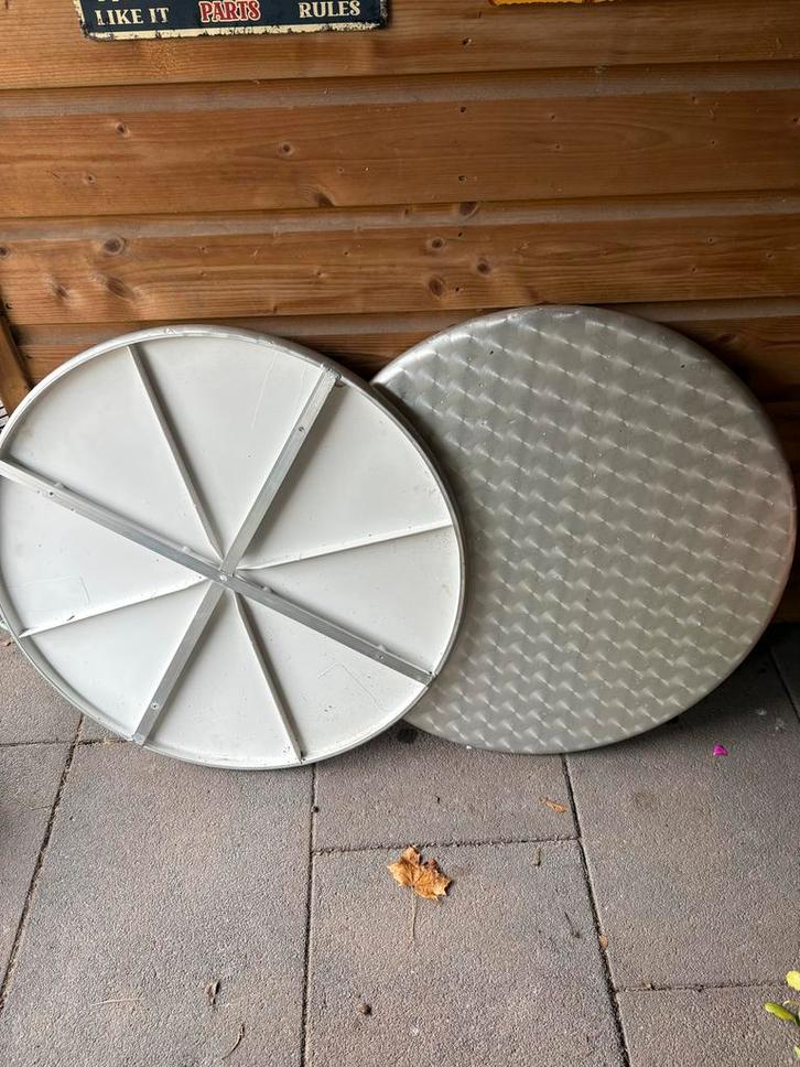 2x Statafel Bladen 70cm, Huis en Inrichting, Tafelonderdelen, Gebruikt, Tafelblad, 50 tot 100 cm, Rond, Metaal, Ophalen