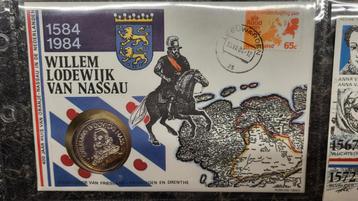 Willem van Oranje 1984 Postzegel & Munt Set beschikbaar voor biedingen
