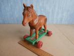 Vintage Trekspeeltje paard op wieltjes., Antiek en Kunst, Antiek | Speelgoed, Ophalen of Verzenden