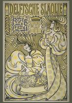 Grote poster Delftsche Slaolie van Jan Toorop 70x100cm!, Ophalen of Verzenden, Rechthoekig Staand
