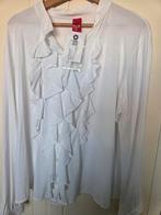 Witte blouse met ruches - Only M - Maat 46, Kleding | Dames, Blouses en Tunieken, Wit, Maat 46/48 (XL) of groter, Ophalen of Verzenden