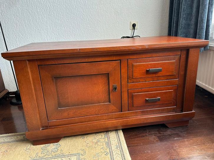 Eiken TV kast, Huis en Inrichting, Kasten | Televisiemeubels, Gebruikt, Minder dan 100 cm, 100 tot 150 cm, 25 tot 50 cm, Eikenhout