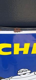 Groot emaille bibendum reclamebord van Michelin banden., Verzamelen, Reclamebord, Gebruikt, ., Ophalen of Verzenden