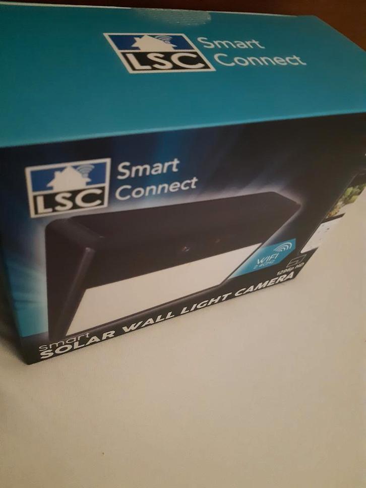LSC Smart Connect Solar Wandlamp met Camera, Tuin en Terras, Buitenverlichting, Nieuw, Wandlamp, Kunststof, Minder dan 50 watt