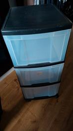 Plastic ladenkast op wielen, Huis en Inrichting, Gebruikt, Ophalen of Verzenden, 3 of 4 laden, Minder dan 100 cm
