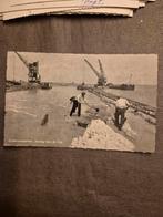 Ansichtkaart Zuiderzeewerken - Aanleg Dijk, Ophalen of Verzenden, 1920 tot 1940, Ongelopen, Flevoland