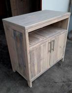 Wastafelkast badkamerkast gerecycled hout deuren legplank, Ophalen, Nieuw, 50 tot 100 cm, Minder dan 100 cm