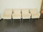 4x mooie zitstoelen, Ophalen, Gebruikt, Wit, Vier