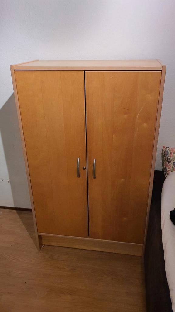 Stevige houten kast met open slot, Huis en Inrichting, Kasten | Kledingkasten, Gebruikt, 100 tot 150 cm, 50 tot 100 cm, 25 tot 50 cm