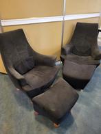 2 fauteuils met voetenbankjes van Sitting Vision, Huis en Inrichting, Fauteuils, Ophalen, Gebruikt