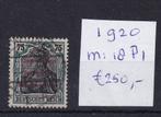 X227) 1920 Marienwerder Mi 19P1 €250 opdruk geen gar, Ophalen of Verzenden, Duitse Keizerrijk, Gestempeld