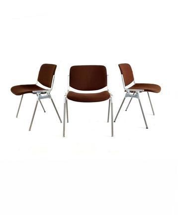 Set van 3 vintage Castelli DSC106 stoelen, jaren ‘70 beschikbaar voor biedingen