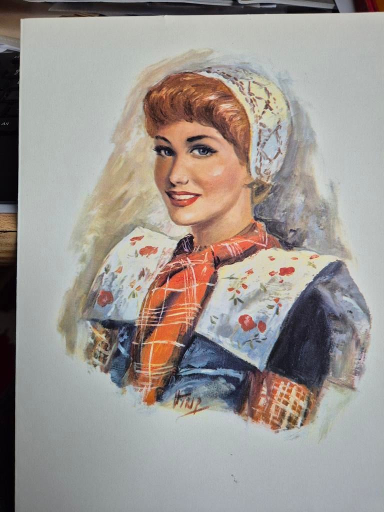 Vintage Menu Spakenburg Nederlandse Klederdrachten, Ophalen of Verzenden