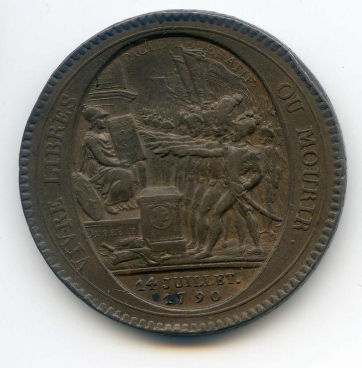 Frankrijk 5 Sols 1792 Revolutie - Ca. 25 Gram !, Postzegels en Munten, Munten | Europa | Niet-Euromunten, Frankrijk, Ophalen of Verzenden