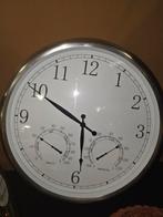 Analoge Wandklok met Temperatuur- en Vochtigheidsmeter, Ophalen, Zo goed als nieuw, Analoog, Wandklok