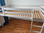 Witte hoogslaper met trappetje, Kinderen en Baby's, Kinderkamer | Stapelbedden en Hoogslapers, Ophalen of Verzenden, Gebruikt